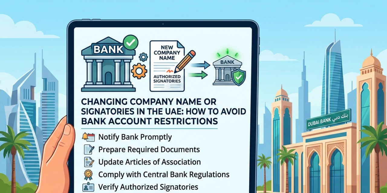 Changing Company Name or Signatories in the UAE: How to Avoid Bank Account Restrictions