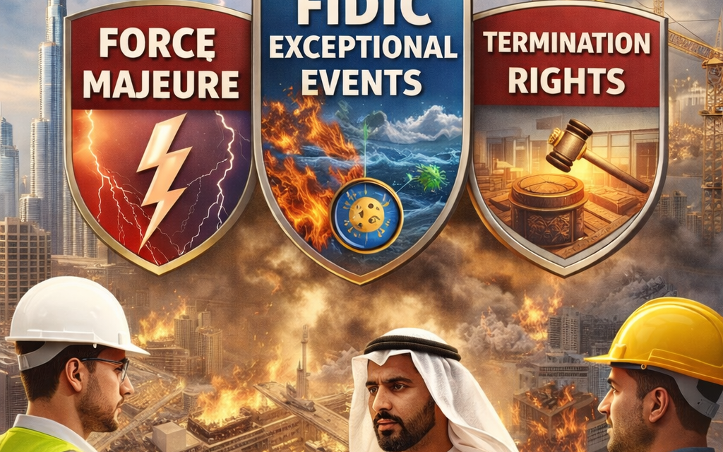 Construction Contracts and Conflict: FIDIC Exceptional Events, Force Majeure, and Termination Rights in the UAE