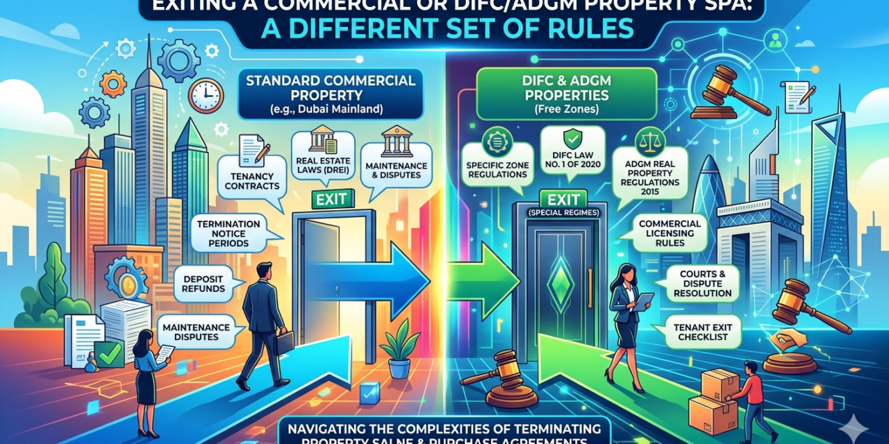 Exiting a Commercial or DIFC/ADGM Property SPA: A Different Set of Rules