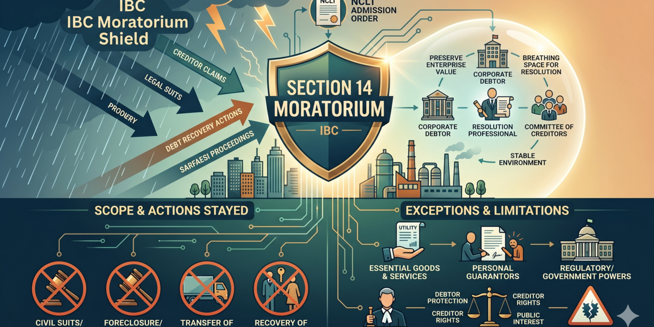 Moratorium under the Insolvency and Bankruptcy Code, 2016: Scope, Exceptions, and Practical Implications