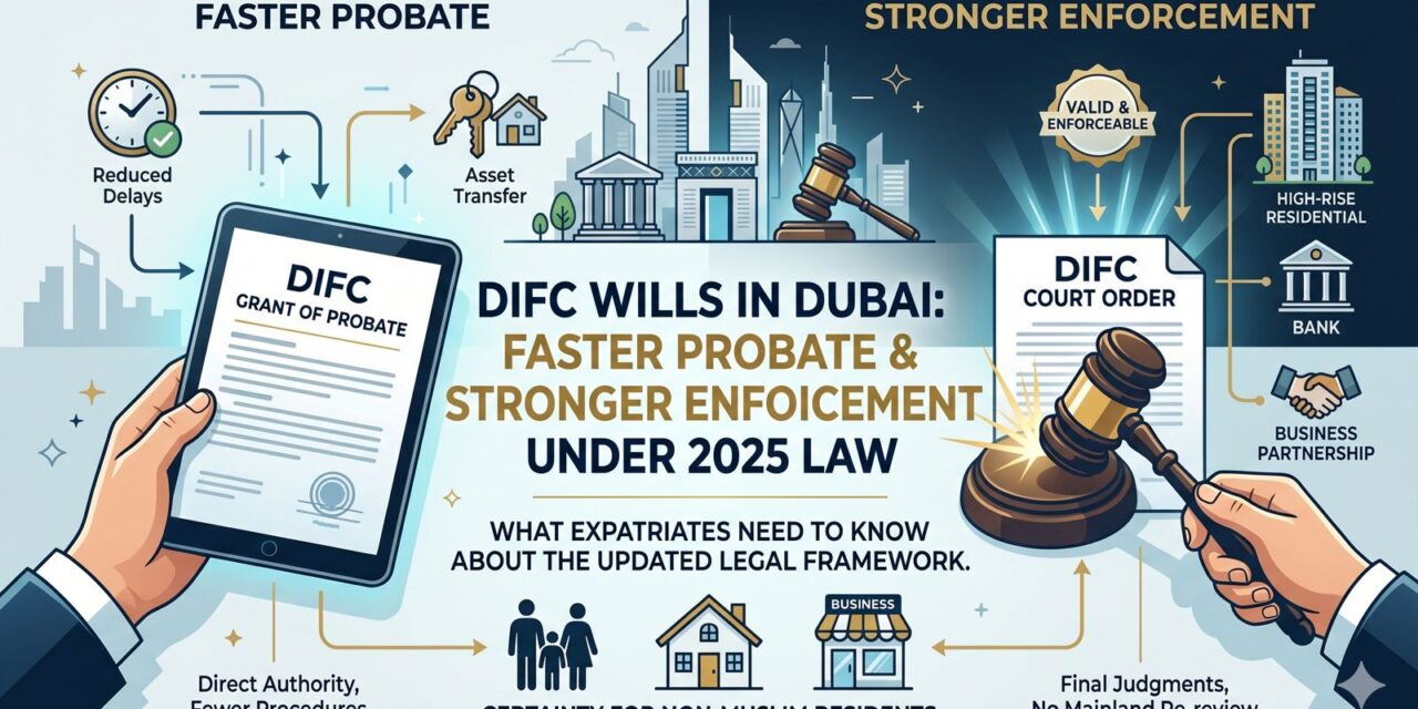 DIFC Wills in Dubai: Faster Probate and Stronger Enforcement Under the 2025 Law